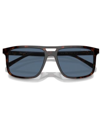 Iconic Plaque Rectangular Men's Sunglasses, PR A22S