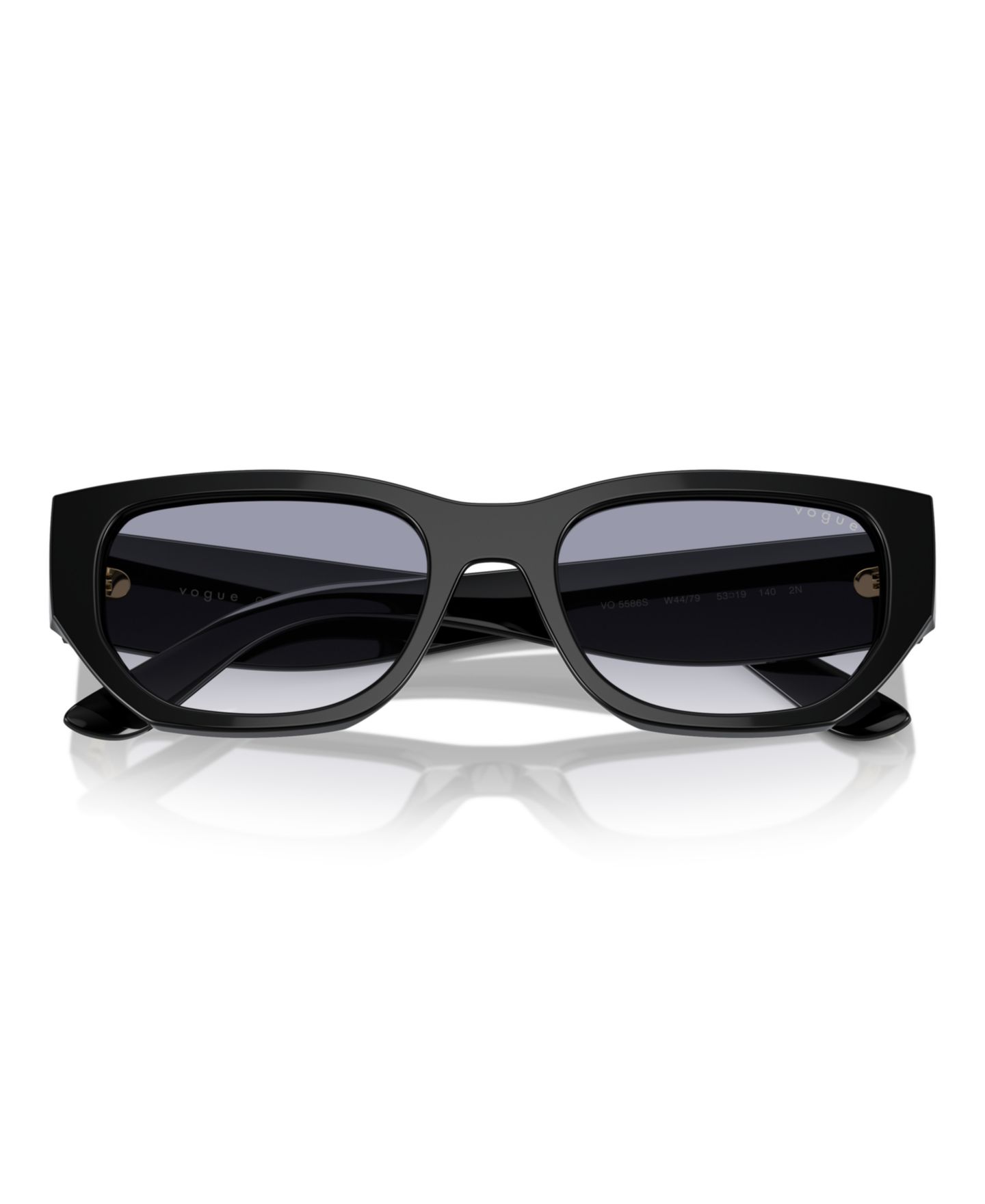 Женские солнцезащитные очки Vogue Eyewear Rectangle Sunglasses VO5586S, цвет: Чёрный — фото 2