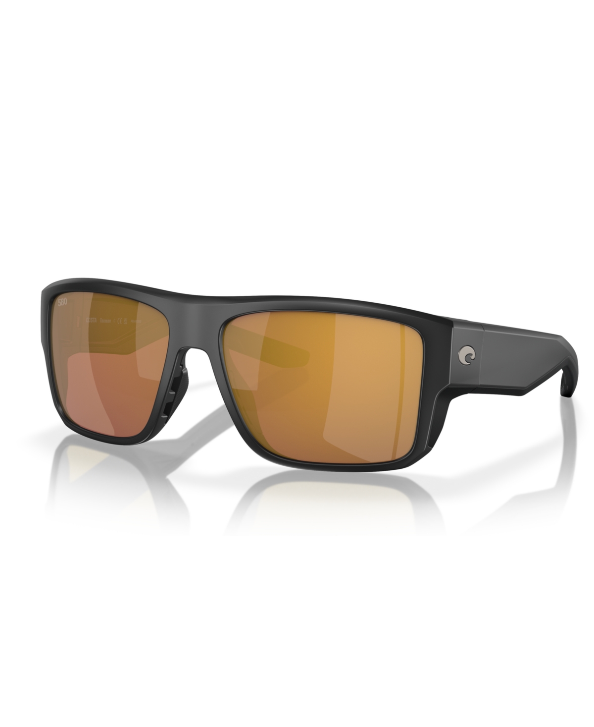 Costa Del Mar Men's Polarized Sunglasses, Taxman 6s9116 In Matte Black,gold