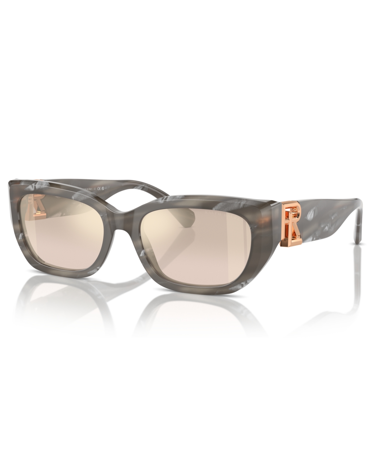 Shop Ralph Lauren Women's Sunglasses, The Bridget Rl8222 In Oystershell Black