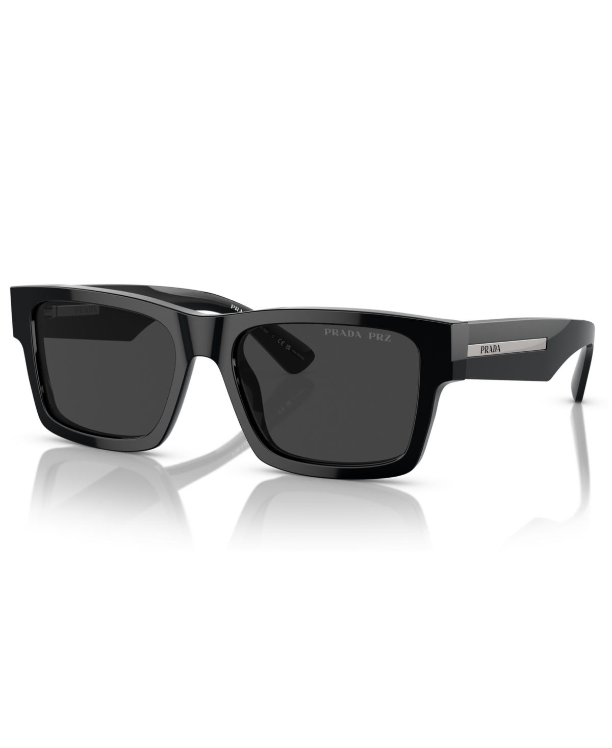 Prada Men's Polarized Sunglasses, Pr 25zs In Black