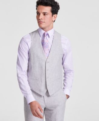 Bar III - Men's Slim-Fit Linen Suit Vest