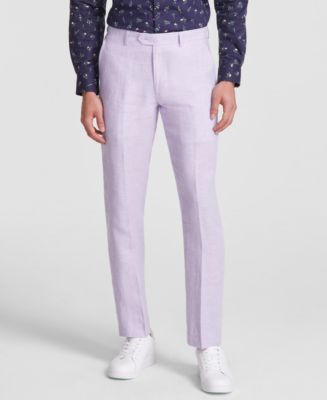 Dress Pants Macys Linen Pants Bar III Men's Slim-Fit 100% Linen