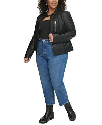 Giacca In Ecopelle Levi's Motocross Racer - Giacca Donna In Pelle Sintetica, Stile Moto Classico