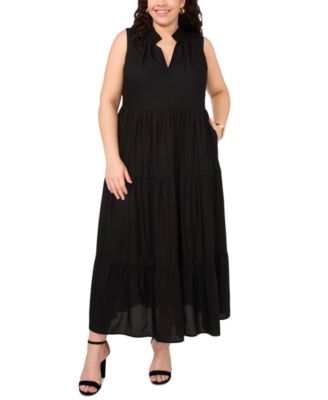 Vince Camuto Plus Size Split Neck Sleeveless Maxi Dress Macy s