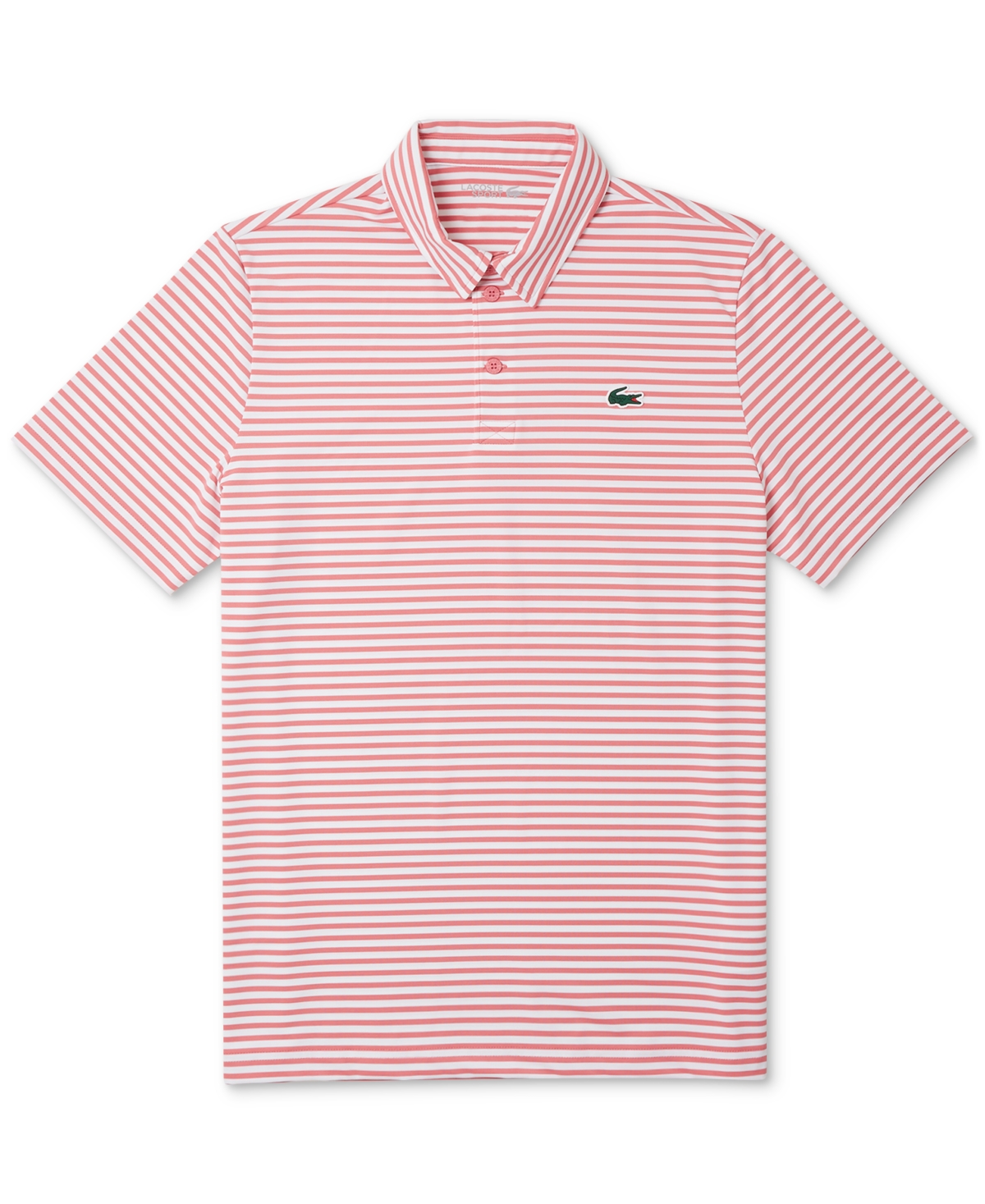 Lacoste Men's Short Sleeve Striped Performance Polo Shirt In Nx Capitaine,ladigue