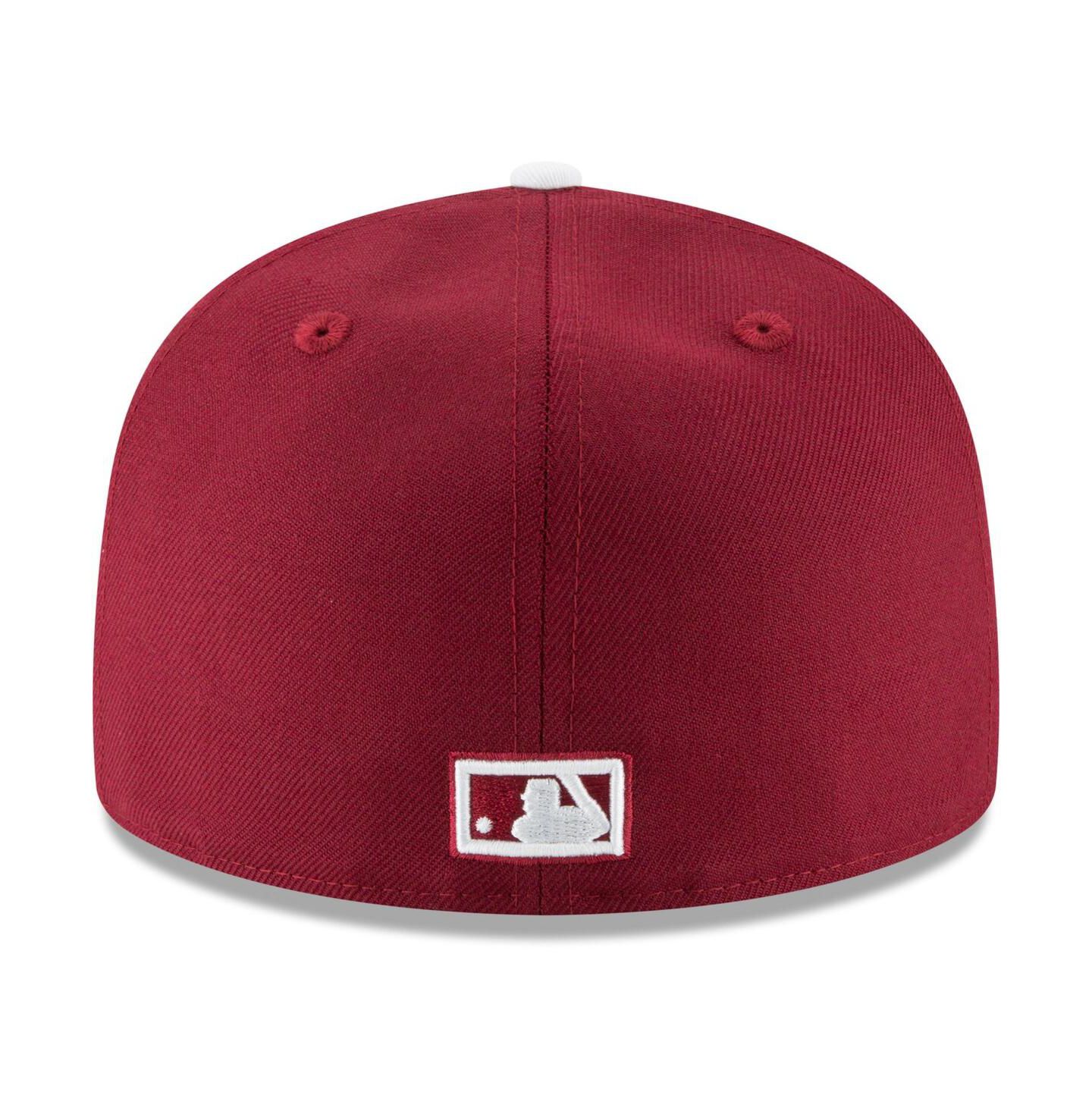 Мужская кепка New Era Maroon Philadelphia Phillies Cooperstown Collection Wool 59FIFTY Fitted Hat — фото 2