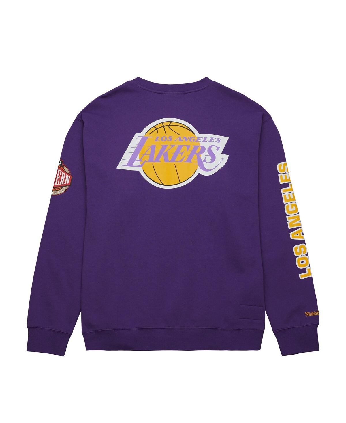 Mitchell & Ness Men's  Purple Los Angeles Lakers Hardwood Classics There And Back Pullover Sweatshirt In Purple