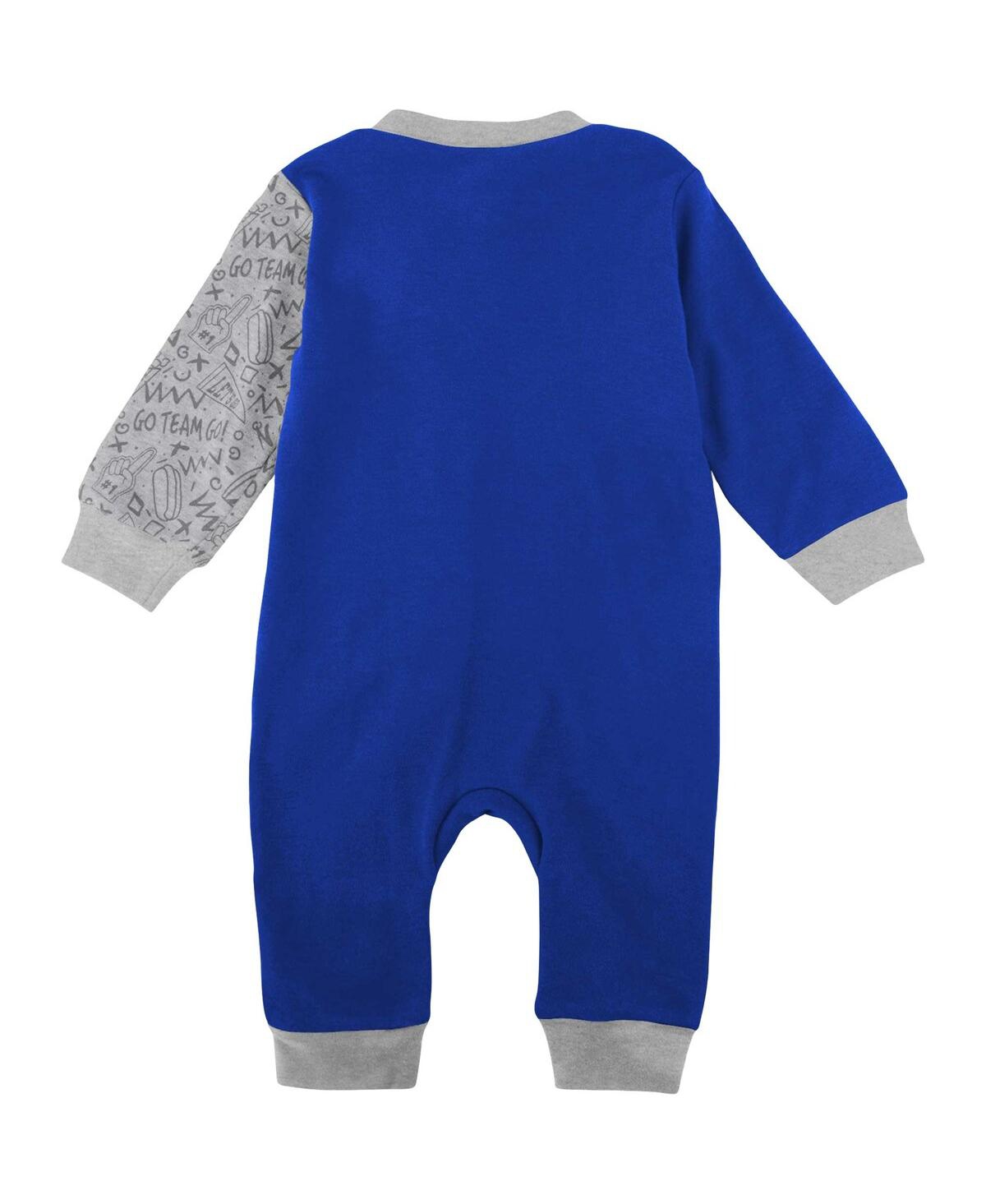 Outerstuff Newborn And Infant Boys And Girls Royal Kentucky Wildcats Playbook Two-tone Full-snap Jumper In Royal