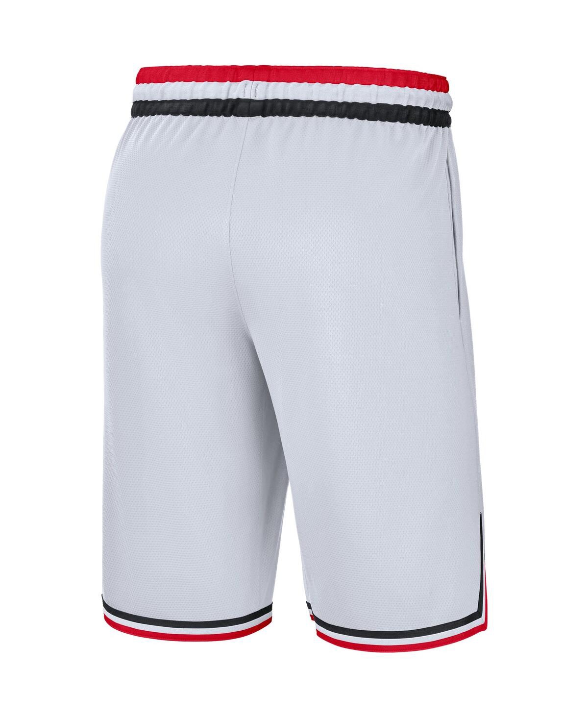Shop Nike Men's  White Ohio State Buckeyes Retro Replica Performance Basketball Shorts