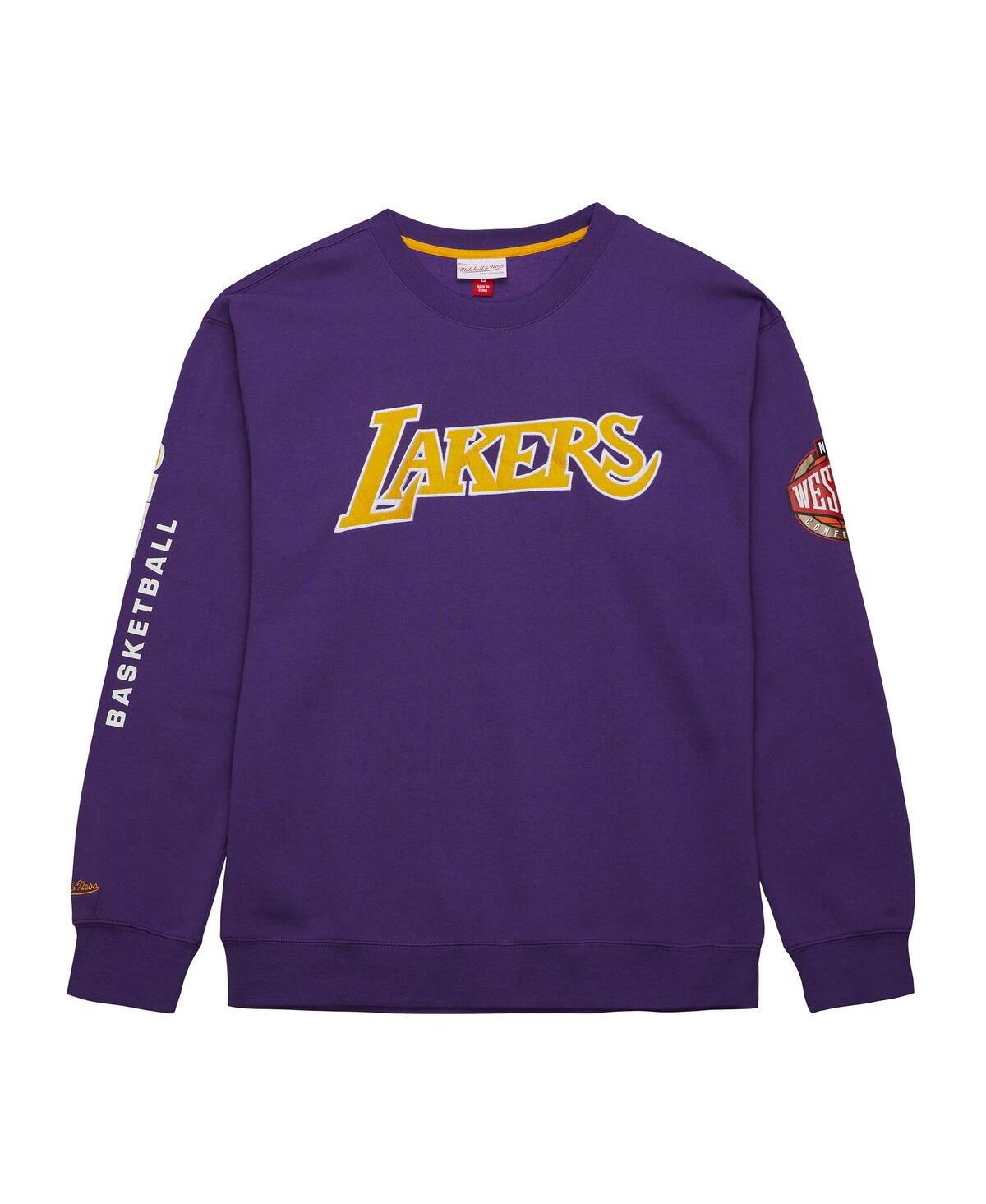 Mitchell & Ness Men's  Purple Los Angeles Lakers Hardwood Classics There And Back Pullover Sweatshirt In Purple