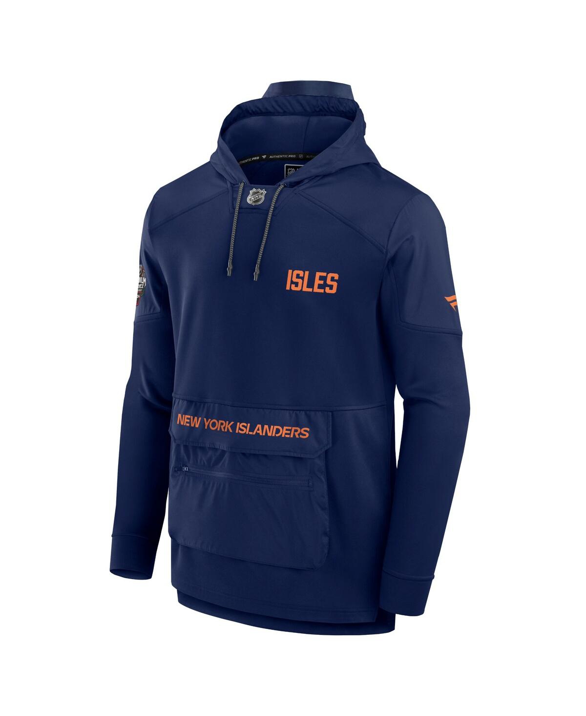 Fanatics Men's  Navy New York Islanders 2024 Nhl Stadium Series Authentic Pro Fleece Pullover Hoodie In Navy