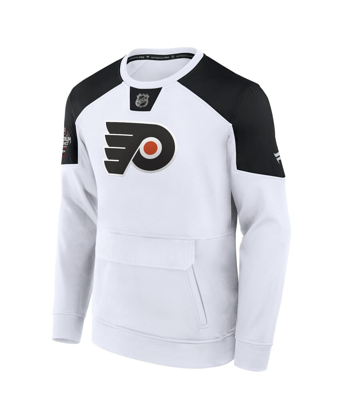 Men's FanaticsPhiladelphia Flyers 2024 Nhl Stadium Series Authentic Pro Fleece Logo Pullover Sweatshirt - White