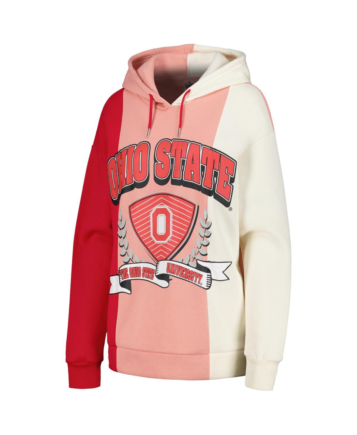Shop Gameday Couture Women's  Scarlet Ohio State Buckeyes Hall Of Fame Colorblock Pullover Hoodie