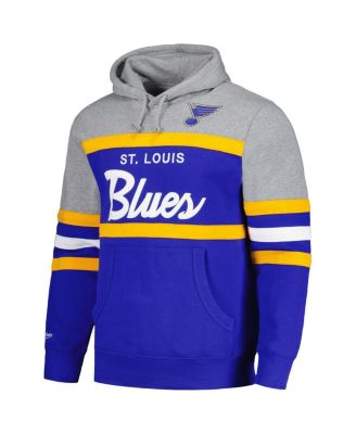 Men's Blue, Gray St. Louis Blues Head Coach Pullover Hoodie