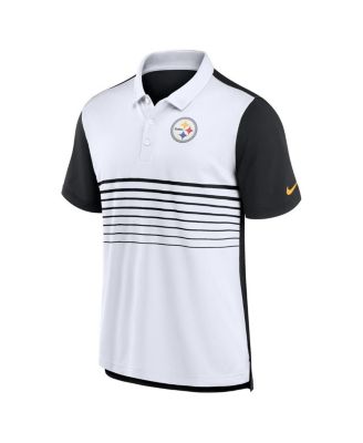 Men's Black, White Pittsburgh Steelers Fashion Performance Polo Shirt