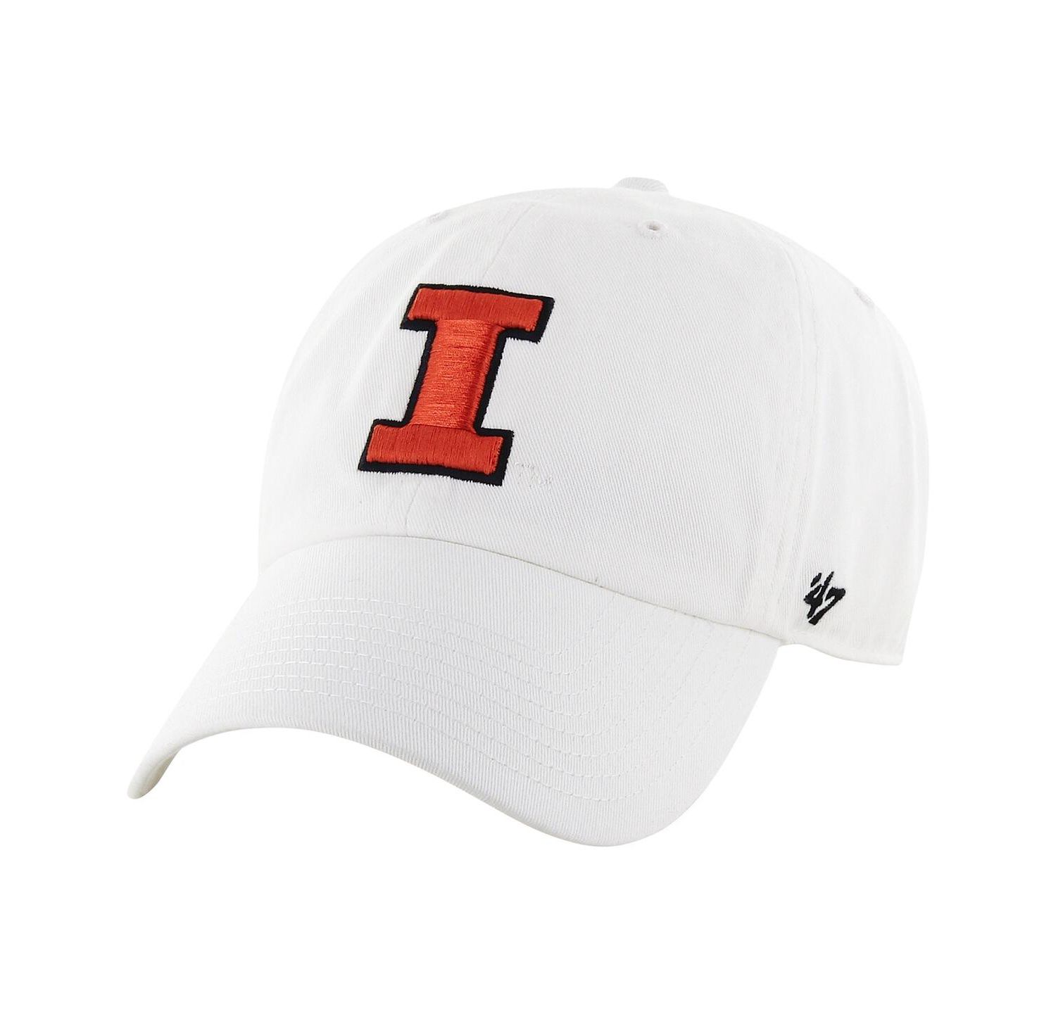 Men's White Distressed Illinois Fighting Illini Vintage-Like Clean Up Adjustable Hat