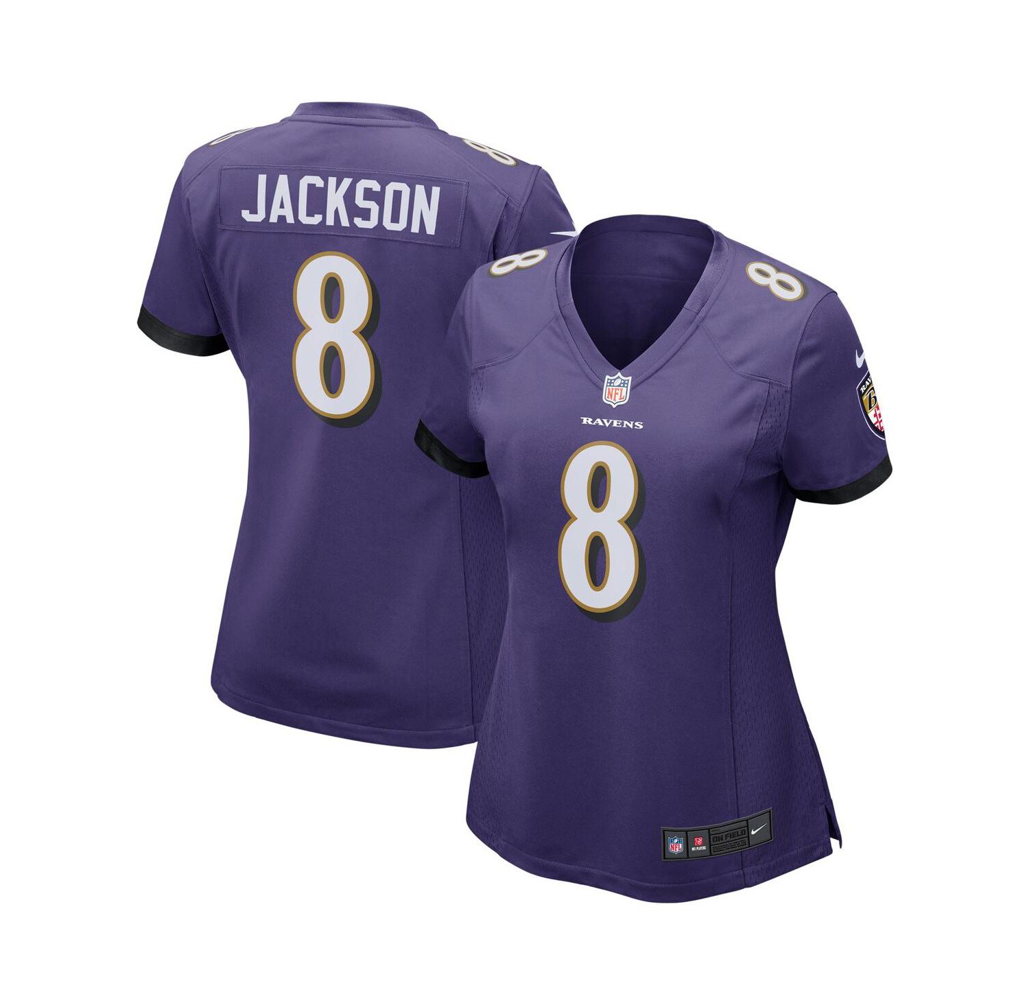 Women's Lamar Jackson Purple Baltimore Ravens Game Jersey