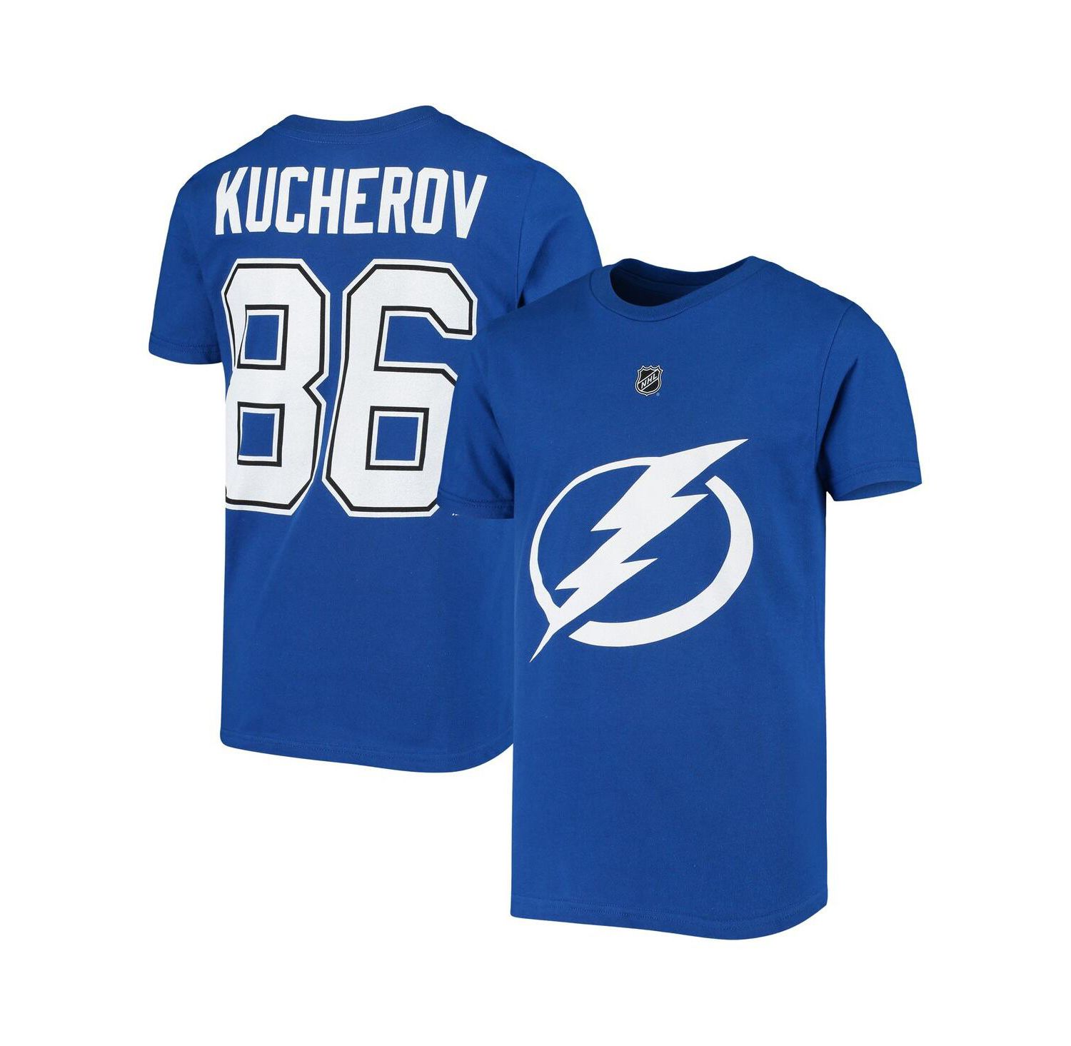 Big Boys Nikita Kucherov Royal Tampa Bay Lightning Player Name and Number T-shirt