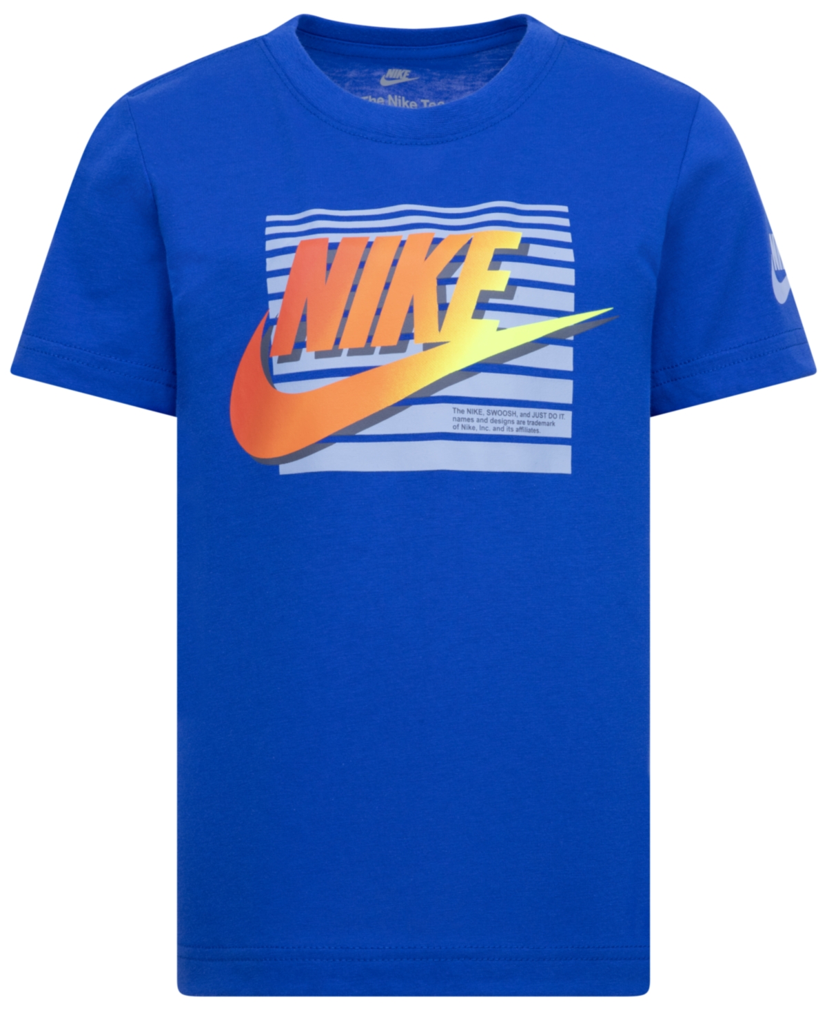 Nike Kids' Little Boys Futura Block Short Sleeve T-shirt In Game Royal