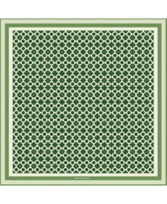 Double Sided Silk Scarf Of Polka Dot Bloom - Brown