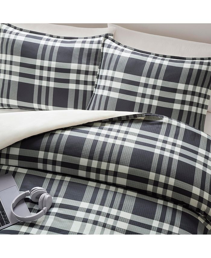 UGG® Devon Reversible 3Pc. Ocean Plaid Comforter Set, King Macy's