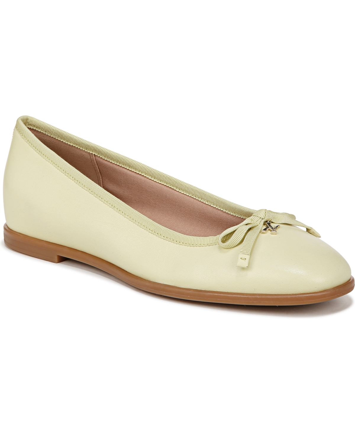 Shop Naturalizer Essential Ballet Flats In Pastel Lime Leather