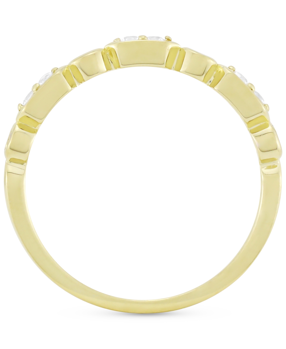 2-Pc. Set Lab-Grown(3/8 ct. t.w.) & Lab-Grown White Sapphire (1/3 ct. t.w.) Ring in 14k Gold-Plated Sterling Silver - Pink Sapphire