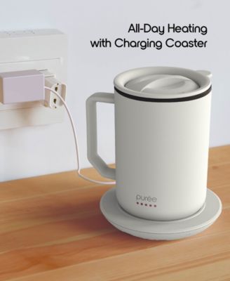 Puree Warming Coffee Mug, 12 oz. Stainless Steel Coffee Mug with Mug Warmer Coaster and Lid&nbsp;