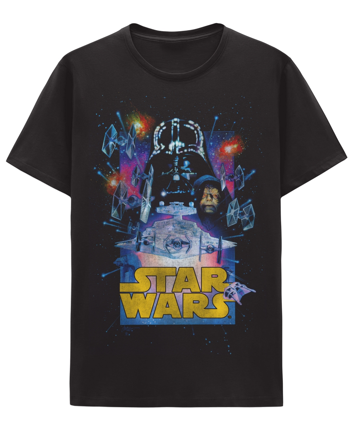 Shop Hybrid Men's Star Wars Short Sleeve T-shirt In Black