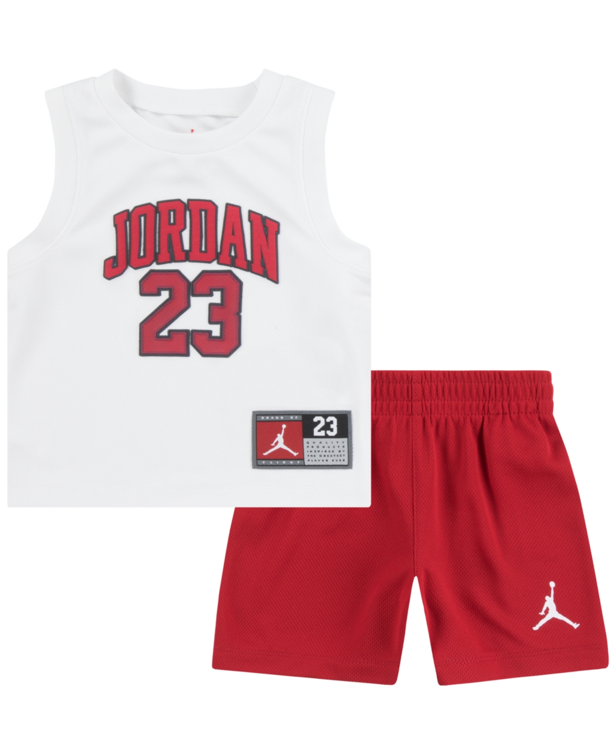 Shop Jordan Baby Boys 23 Jersey T-shirt And Shorts Set In Gym Red