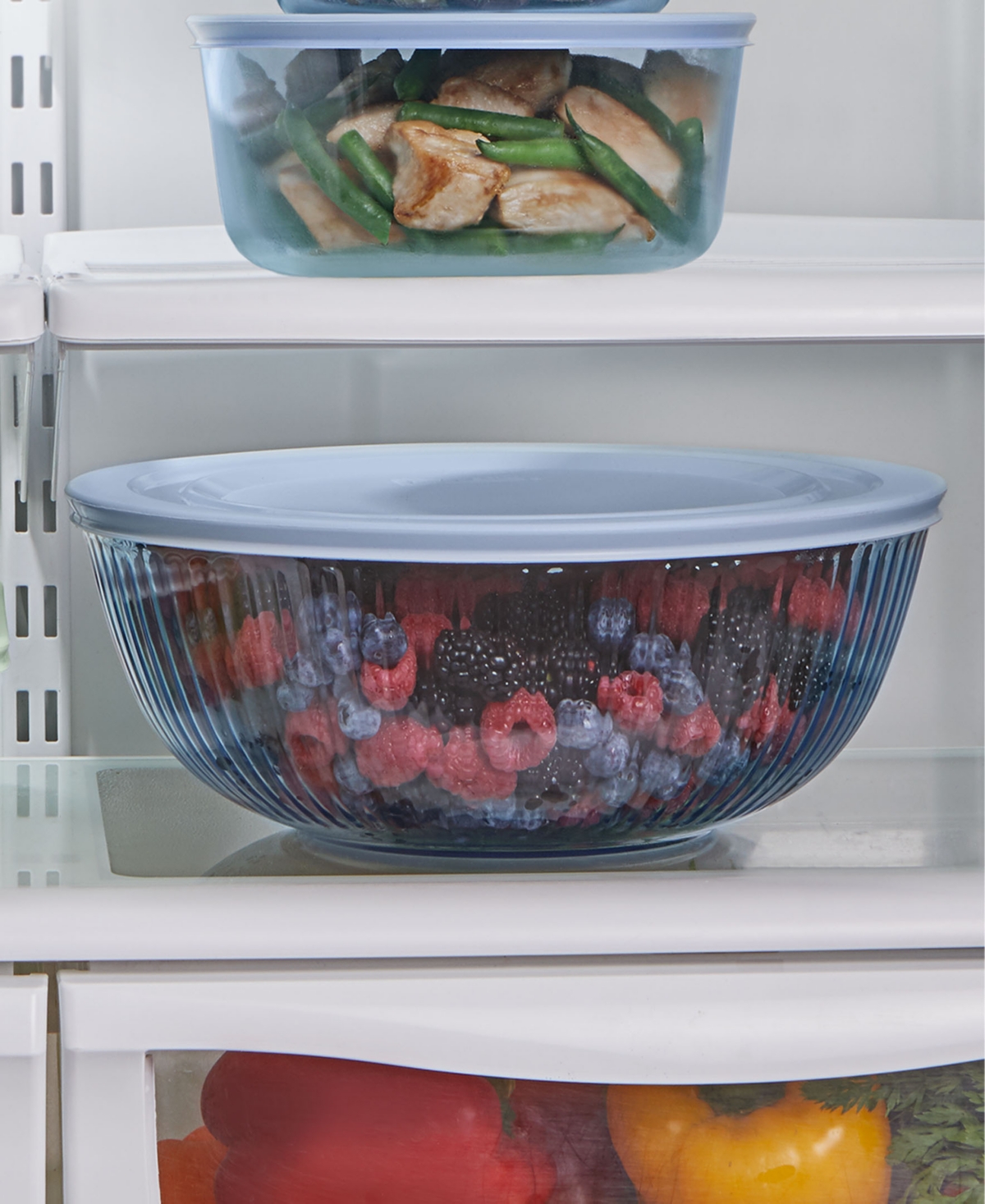 Shop Pyrex Colors Sculpted, Tinted Dreams 6-pc Mixing Bowl Set In Multi