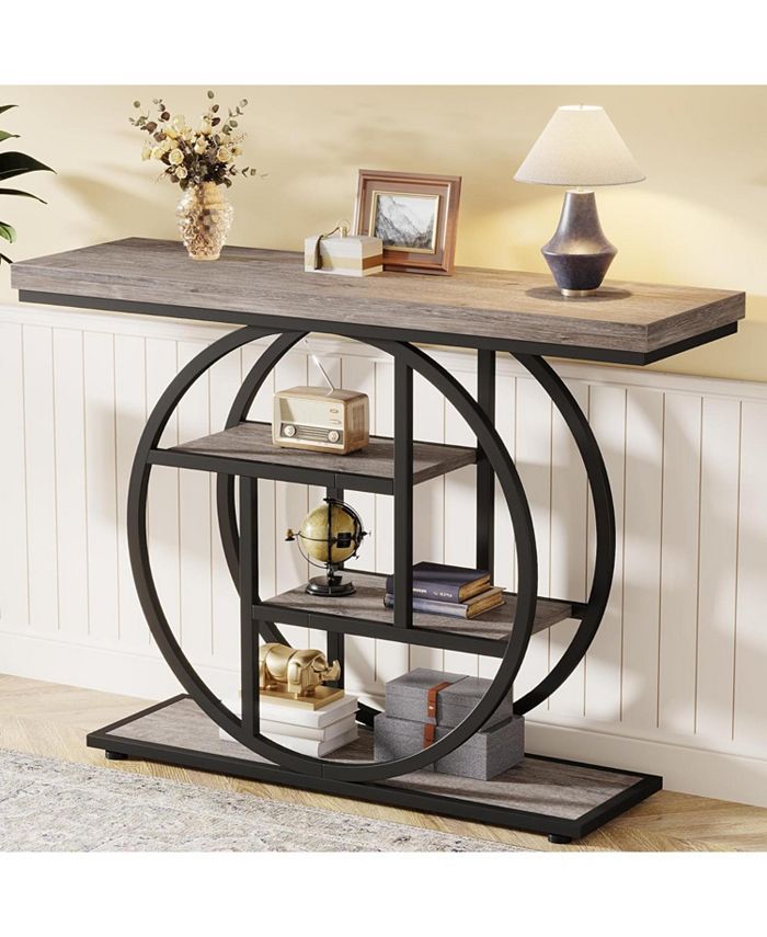 Tribesigns 41.3" Console Table, Industrial 4Tier Sofa Table Entryway