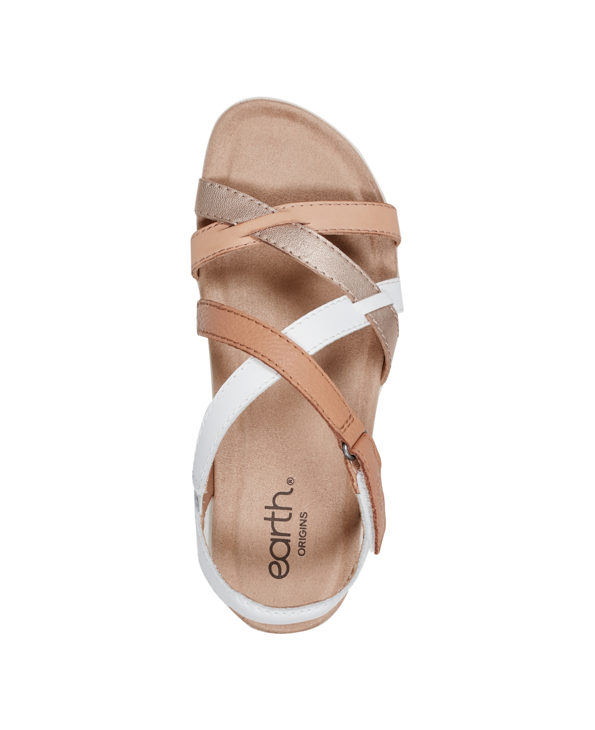 Shop Earth Women's Sterling Strappy Sporty Sandals In Cognac,gold Multi Leather