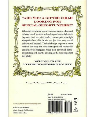 The Mysterious Benedict Society Mysterious Benedict Society Series #1 by Trenton Lee Stewart