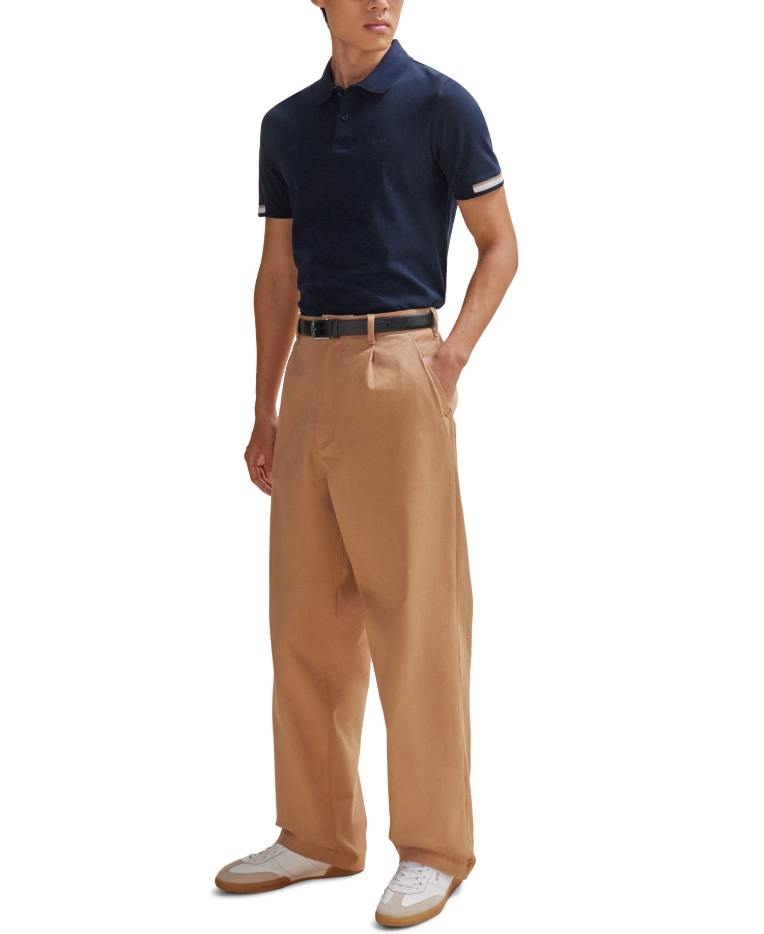 Men's Mercerised-Cotton Regular-Fit Polo Shirt