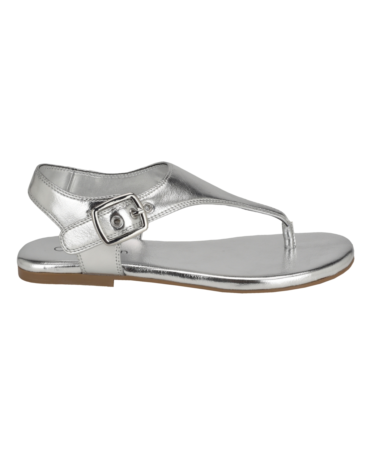 Calvin Klein Moraca Ankle Strap Sandal In Silver