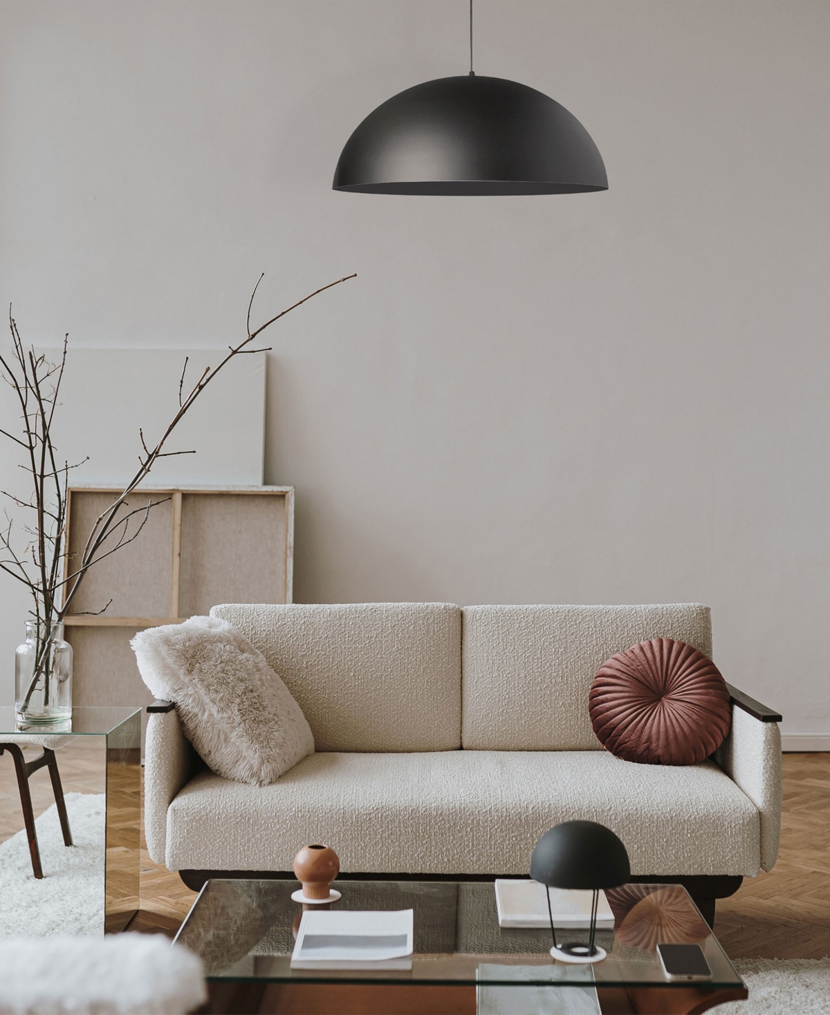 Dainolite 10" Metal Ofelia 1 Light Large Pendant