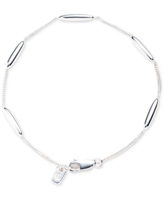 Lauren Ralph Lauren - Sterling Silver Bar Station Flex Bracelet