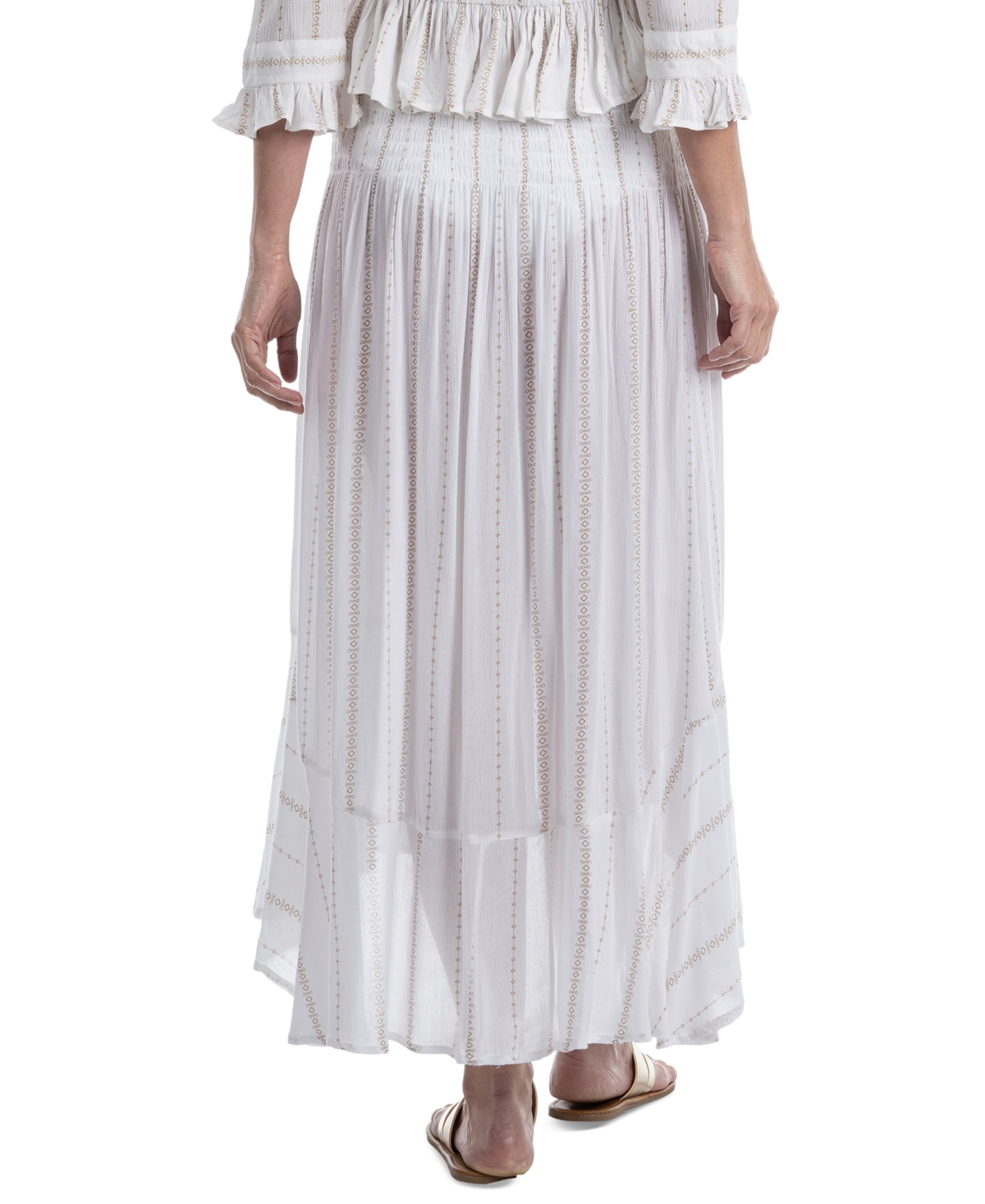 Shop Dotti Women's Button-front Cotton Skirt Swim Cover-up In White