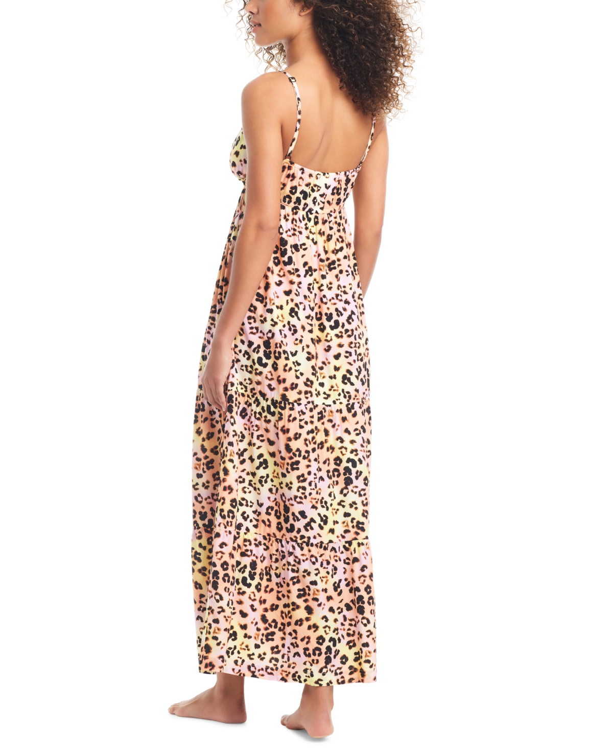 Shop Bar Iii Women's Animal-print Swim Cover-up Maxi Dress, Created For Macy's In Multi