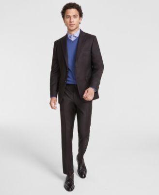 Mens Modern Fit Stretch Wool Suit Separates