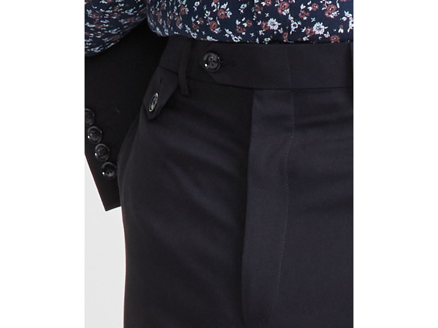 Мужские брюки Tayion Collection Classic-Fit Solid Suit Separate, цвет: Чёрный — фото 5