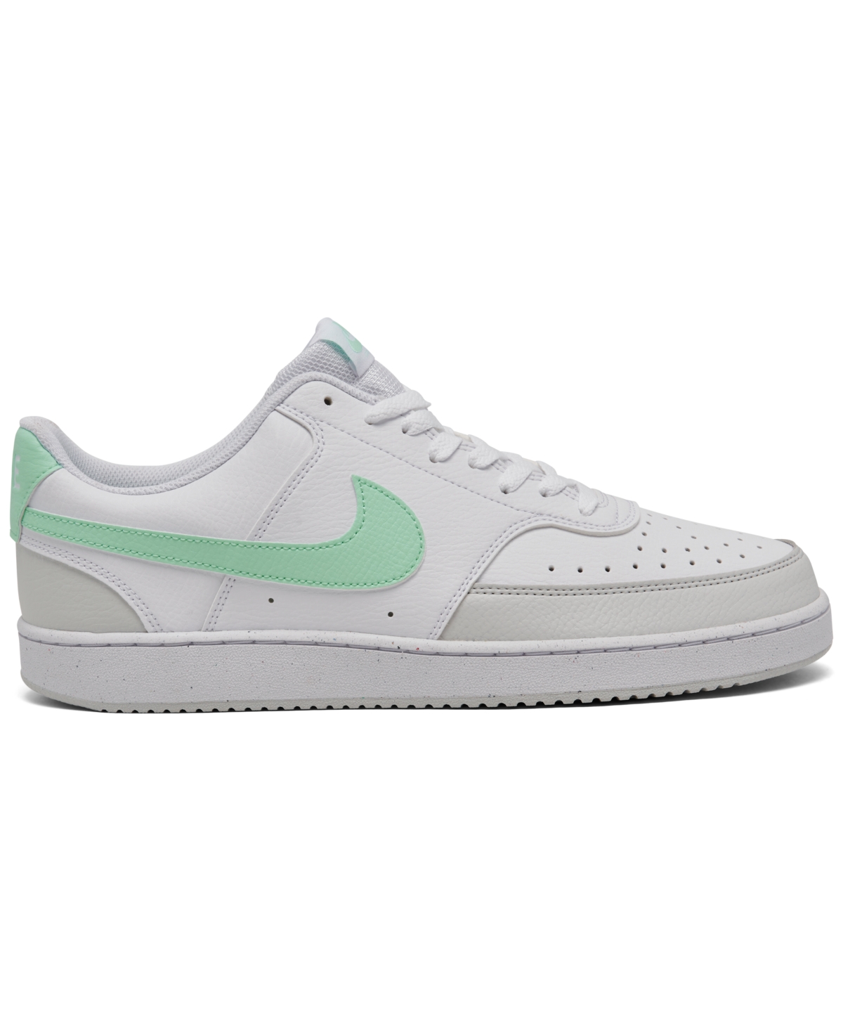 Shop Nike Men's Court Vision Low Casual Sneakers From Finish Line In White,mint Foam