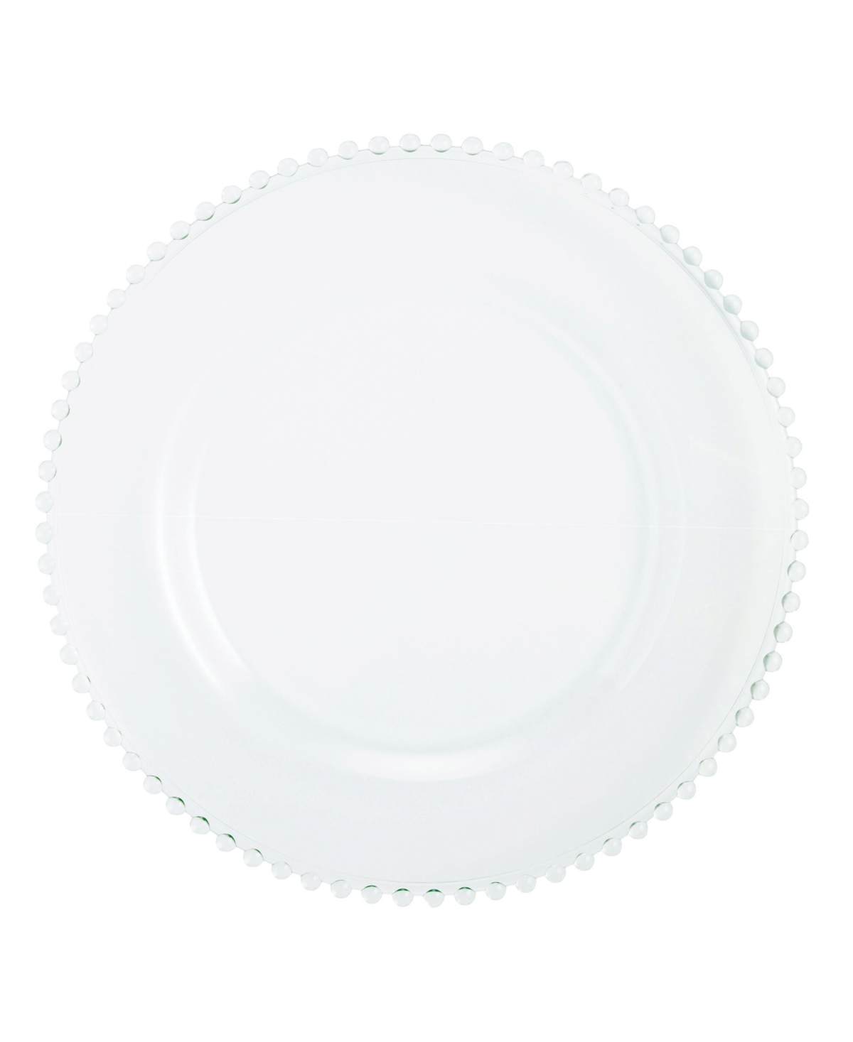 American Atelier Beaded Clear Charger Plate, 13" D In No Color