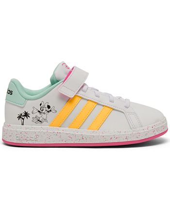 ADIDAS MINNIE MOUSE GRAND COURT ELASTIC LACES AND TOP STRAP SHOES GY6628