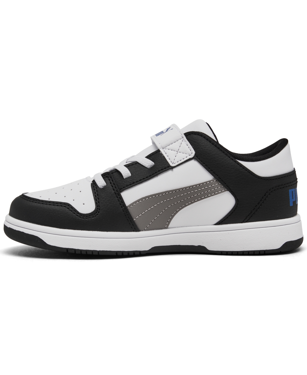 Shop Puma Little Kids Rebound Layup Low Casual Sneakers From Finish Line In Black,white,gray