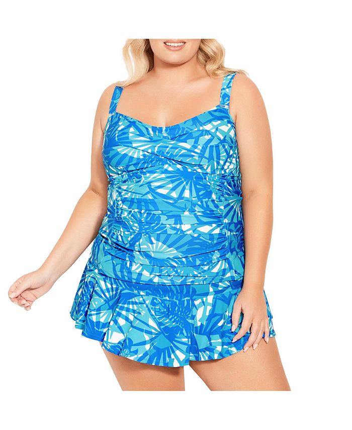 AVENUE Plus Size Twist Print Tankini Macy's