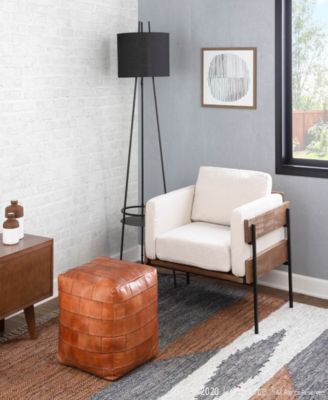 Cobbler Industrial Pouf in Leather by Lumisource