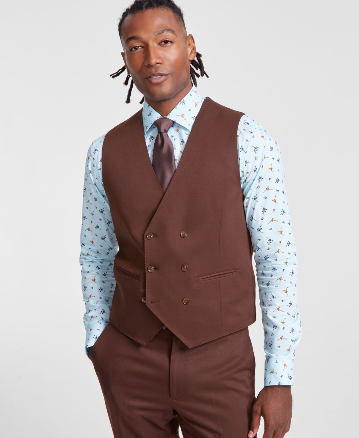 Plaid suit vest online